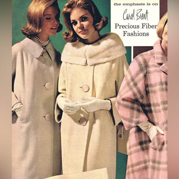 Vintage Suede/Mink Collar 50’s-60’s Coat - Picture 9 of 12